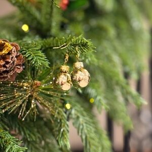 Glass Ball Ornament Earrings